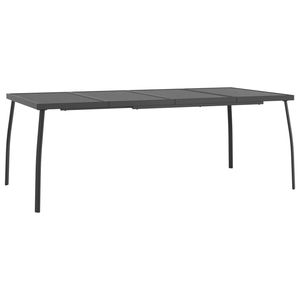 Anthracite Metal Mesh 9-Piece Patio Dining <b>Set</b> for <b>Garden</b> Settings - Product Image 6