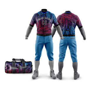 Conjunto Completo de Uniforme de Béisbol Personalizado Estilo Cyberpunk, 100% Poliéster, con Botones, Jersey, Pantalones, Bolsa de Deporte, Tallas Grandes - Product Image 4