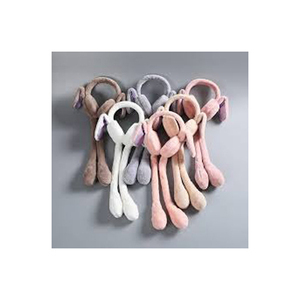 Fluffy <b>Tie</b> Dye Ear Muffs With Long Scarf In Pink Purple And <b>Teal</b> - Product Image 5