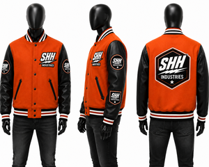 Unisex Orange Letterman <b>Jacket</b> Black Faux Leather Sleeves Embroidered Front Patches Number 23 College <b>Bomber</b> Streetwear Winter - Product Image 5