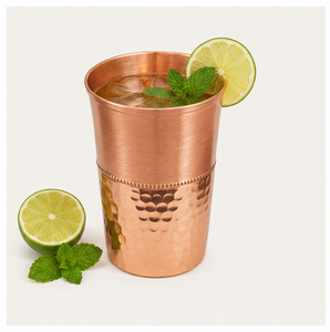 Pure <b>Copper</b> Tumbler Set Hammered <b>Copper</b> Glass for Ayurvedic Health Benefits Eco-Friendly Food-Grade Drinking <b>Cups</b> for Home - Product Image 2