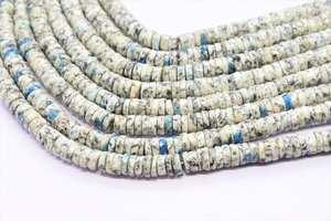 Cuentas facetadas de jaspe K2 en forma de neumático, cuentas Heishi facetadas de jaspe K2 natural, venta al por mayor para fabricación de joyas - Product Image 4