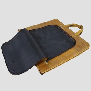 Handmade Full-Grain Leather Flight <b>Garment</b> <b>Bag</b> Suit Carrier Heavy-Duty Zipper Casual Simple Business <b>Travel</b> Luggage - Product Image 3