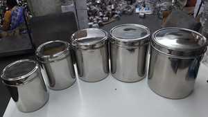 New Best Price Great Quality Stainless Steel Lid Tea Coffee Sugar Canisters <b>Containers</b> Airtight Eco-Friendly 1-3L Capacity - Product Image 5