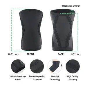 Genouillères de compression pour la musculation et le fitness, protections flexibles rembourrées pour les genoux, équipement de sport protecteur - Product Image 6