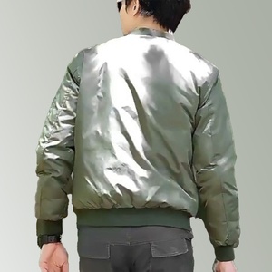 Alta calidad 100% poliéster ligero primavera otoño prendas de vestir exteriores cremallera completa clásica MA-1 vuelo aviador bombardero piloto chaqueta para hombres - Product Image 5