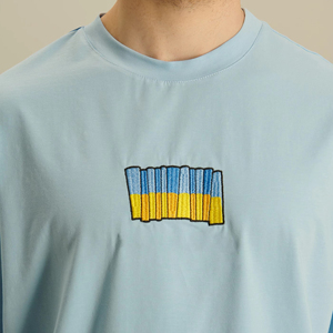 เสื้อยืดสีขาวปักโลโก้ตามสั่งสำหรับผู้ชาย ผ้าฝ้าย 100% เสื้อยืดแขนสั้นปักลายตามสั่งสำหรับขาย - Product Image 6