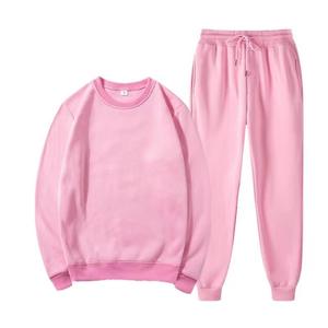 Conjunto Deportivo de Dos Piezas de Felpa al por Mayor, Sudadera con Capucha y Pantalones Deportivos, Logotipo Personalizado, Gris, para Hombre, Sin Capucha - Product Image 3