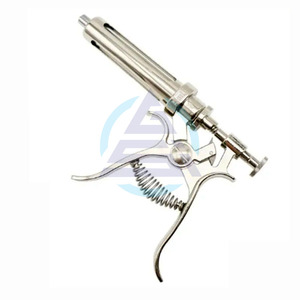 Jeringa Veterinaria de Inyección Continua para Animales, Herramienta de Vacunación Automática de Acero Inoxidable de 10 ml para Vacas, Cerdos y Ovejas - Product Image 1