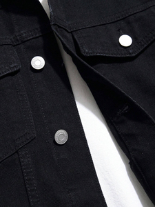 Customizable <b>Men's</b> Down-Filled <b>Denim</b> <b>Jacket</b> <b>with</b> <b>Hood</b> Long Sport Style for Outdoor Wear - Product Image 2