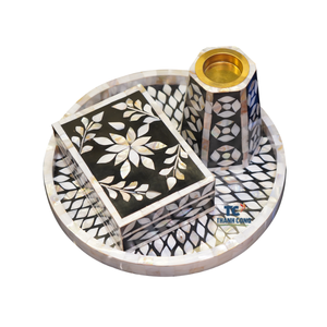 TENDENCIA 2023: Juego de Quemadores de Incienso Religiosos de Nácar y Madera de Agar con Aroma a Sándalo, Diseño de Inspiración Árabe, Regalos - Product Image 4