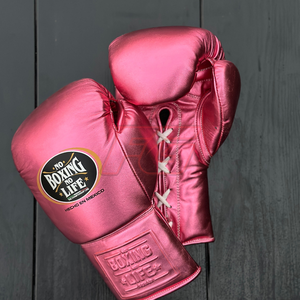 นวมชกมวย NBNL สีชมพูสดใส สำหรับฝึกซ้อมและแข่งขัน ทำจากหนังแท้ ระบายความชื้น แห้งเร็ว ระดับมืออาชีพ ปรับแต่งได้ พร้อมสายรัดข้อเท้า - Product Image 5