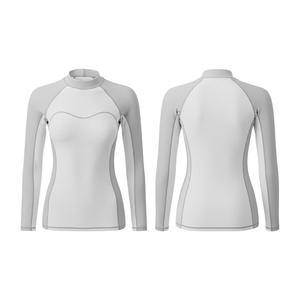 Custom Printed Logo Women Rash Guard Quick Dry UV Protection <b>Compression</b> <b>Shirt</b> for Surf Swim Tops Gym Tight Wear - Product Image 3