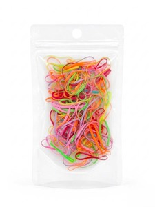 Uniband TPU Round Hair Bands Neon Elastic High Quality Eco-Friendly Unisex Made in Korea Daily Use Casual Opp <b>Bag</b> Packaging - Product Image 2