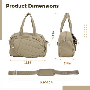 Professional Women's Tennis Shoulder Bag with Quilted Front and Dedicated Shoe Compartment - Product Image 3