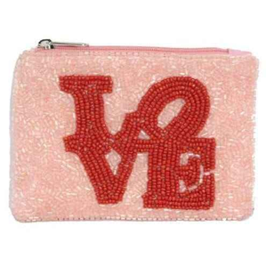 Pochette à monnaie en perles de verre style classique, brodée à la main, pour femme, avec fermeture éclair, pour cartes et perles, couleurs mélangées - Product Image 4