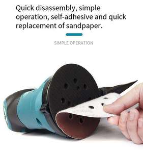 125mm Cordless Orbital Sander Electric Detail Sanding <b>Polishing</b> Machine for Wood Metal <b>Car</b> Waxing - Product Image 5