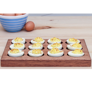 Wholesale manufacture <b>Egg</b> Organizer Wooden Platter Latest Design Rectangle Shape For Deviled <b>Egg</b> Serving Plate - Product Image 2
