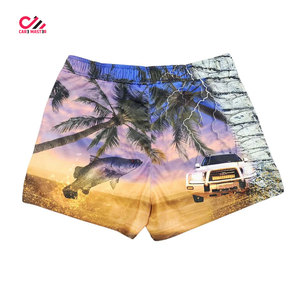 Pantalones Cortos Deportivos Estampados para Hombre CARE MASTER, de Secado Rápido, Cintura Elástica, Casuales, con Estampado por Sublimación, 100% Poliéster - Product Image 1