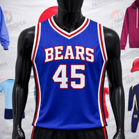 Camiseta de Baloncesto sin Mangas de Talla Grande, Marca Privada, Secado Rápido, Transpirable, Antibacteriana, 100% Poliéster, Personalizable