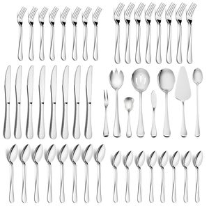 Ensemble de couverts élégants et modernes en acier inoxydable, service pour 4 personnes, couteaux à dîner/cuillères/fourchettes, poli miroir, passe au lave-vaisselle, ZAARA - Product Image 6