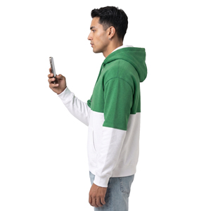 <strong>Men's</strong> Color Blocking Hooded Sweatshirt Oversized Fit White <strong>Green</strong> Pocket Hood <strong>Men's</strong> Casual Autumn Wear Pullover <strong>Hoodie</strong> <strong>Men</strong> - Product Image 3