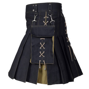 Kilt Utilitario Escocés de Algodón para Hombre, de Primera Calidad, con Diseño Tartán Highland y Accesorios Metálicos para Instrumentos Musicales - Product Image 2