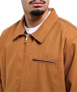 Chaqueta de trabajo de lona de pato pesado personalizada para hombres Chaqueta de trabajador desgastada para hombres - Product Image 3