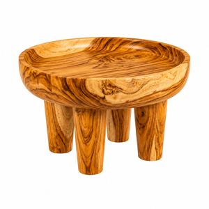 Curved Edge Organic <b>Solid</b> Indonesian Suar <b>Wood</b> Coffee Table Honey Finish Modern Premium Thick Living Room Home Furniture - Product Image 2