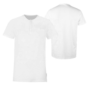 Camisetas blancas lisas Camisetas de marca de alta calidad Botón en el bolsillo delantero Venta al por mayor Mejor precio Proveedor de camisas de algodón - Product Image 3