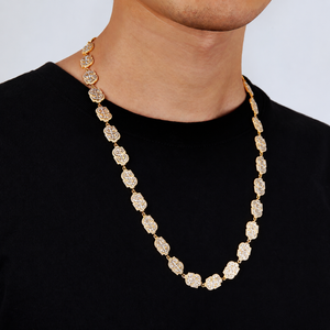 Mens 925 Silver Lab Grown Diamond Money Sign <b>Link</b> Chain Iced Out Luxury Statement <b>Jewellery</b> - Product Image 1