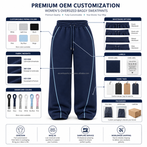 Pantalones Deportivos Extra Grandes Personalizados para Mujer, Felpa Francesa de Algodón 400-480 GSM, Impresión Serigrafiada para Ropa de Estar en Casa, Cordón Ajustable, Cómodos y Modernos - Product Image 6