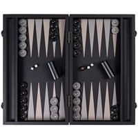 Jeu de backgammon pliable en cuir PU de luxe, durable, personnalisé, classique, pour adultes, cadeau familial