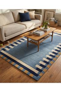 Tapis en laine tissé personnalisé de haute qualité avec logo, antidérapant, fait main, motif géométrique, à poils épais, avec support en coton anti-déchirure - Product Image 5