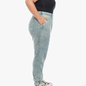 Pantalones Jogger Casuales de Algodón Grueso para Mujer, con Estampado Personalizado y Lavado Ácido, Venta al Por Mayor - Product Image 4