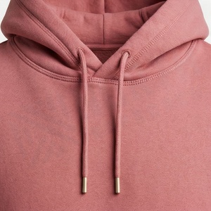Unisex <b>Pink</b> Hooded <b>Tracksuit</b> Solid Color Casual Full Length Cotton Sweatshirt And Pants Set With Drawstring Closure - Product Image 4