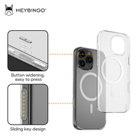 Coque de téléphone transparente magnétique anti-jaunissement en TPU+PC pour iPhone 17 16 15 14 13 Pro Max, protection antichoc, série Dream