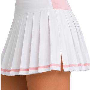 Conjunto de Falda Plisada y Camiseta de Polo para Mujer, Color Rosa Bebé y Blanco, Personalizado, Ropa Deportiva, Uniforme Deportivo Transpirable - Product Image 3