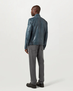 Meilleur prix, veste en cuir de vache véritable légère à capuche pour homme, personnalisable, logo OEM, vente en gros, fabrication sur mesure - Product Image 4