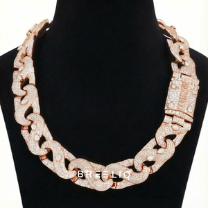 Cadena Cubana de Lujo con Incrustaciones de Diamantes, Collar de Acero Inoxidable, Joyería Hip Hop con Piedras de Imitación de Diamante, para Fiestas, Regalo para Hombre - Product Image 5