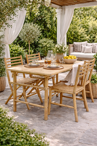 Silla de Comedor de Bambú Hecha a Mano, Silla de Bambú Natural, Muebles Ecológicos para Comedor, Cocina, Cafetería, Restaurante - Product Image 2