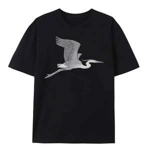 T-shirt d'été ample et respirant pour homme en toile 100 % coton, col rond, imprimé sérigraphié, grammage lourd, coupe oversize - Product Image 1