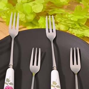 ชุดส้อมเซรามิกสีชมพูแบบรัฟเฟิล ดีไซน์เก๋ไก๋รักษ์โลก จำนวน 4 ชิ้น พร้อมด้ามจับสแตนเลส - Product Image 5