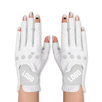 Guantes de Golf sin Dedos de Cuero Genuino para Hombre, Transpirables, Antideslizantes, Ligeros y Flexibles para un Agarre Mejorado