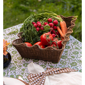 Elegant Natural Rattan Tray <b>Wicker</b> Serving Tray for <b>Coffee</b> <b>Table</b> Decor Food Serving Home OEM Manufacturer - Product Image 2