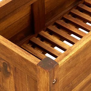 Jardinière surélevée en bois d'acacia brun durable 39,4 x 11,8 x 9,8 po pour pots de fleurs et jardinières - Product Image 6