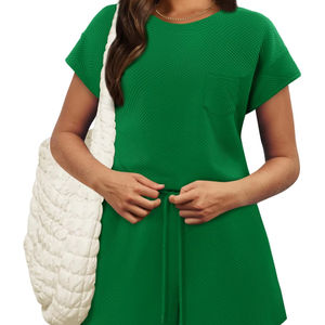 Conjuntos de Shorts de Verano para Mujer, Fabricantes Profesionales, Conjunto de Camiseta y Shorts Extra Grandes para Mujer en Cantidad al por Mayor - Product Image 1