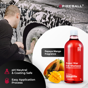 Champú Fireball Super Star 1L (ROJO-AMARILLO-VERDE-AZUL-MORADO) Concentrado Líquido Premium para Lavado de Autos con Fragancia Suave/Fresca - Product Image 5