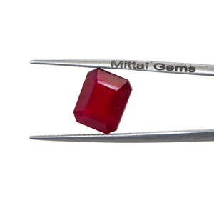 Rubis naturels de Bangkok, octogones calibrés 8x10mm, pierres précieuses de rubis naturelles facettées pour la fabrication de bijoux, prêtes à l'emploi - Product Image 2