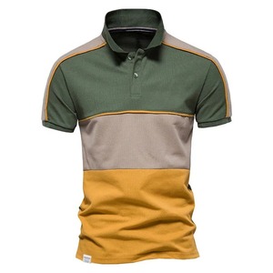 เสื้อโปโลชาย OEM ผลิตตามสั่ง คุณภาพสูง 100% แขนสั้น สไตล์ลำลอง รับสกรีนโลโก้และพิมพ์ลายเสื้อโปโลชาย - Product Image 1